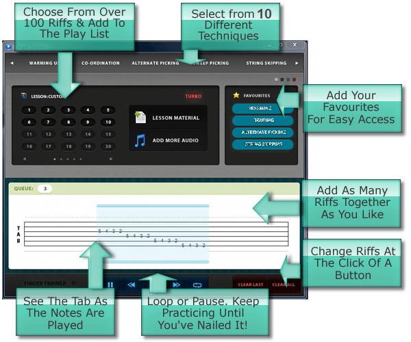 finger trainer interface